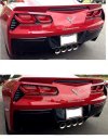 C7 Corvette Painted Taillight Center Bar Insert Set